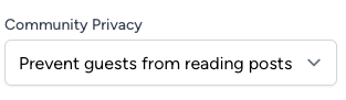 Community Privacy Setting